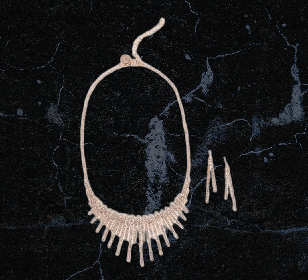 Fringe necklace set